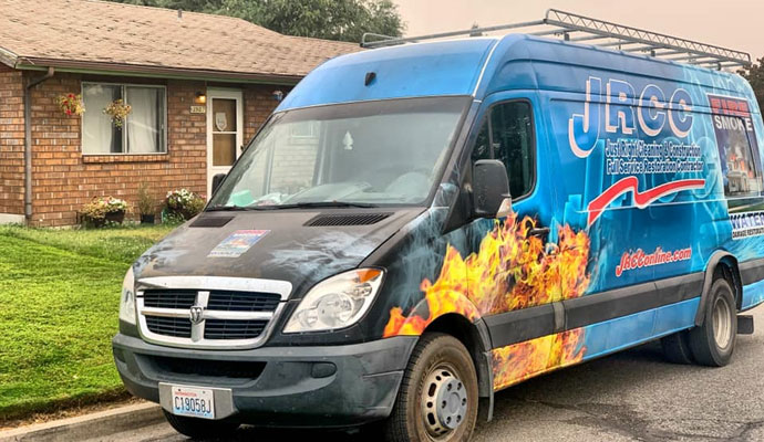 Just Right Cleaning and Construction service vehicle