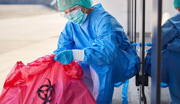 Biohazard waste disposal service