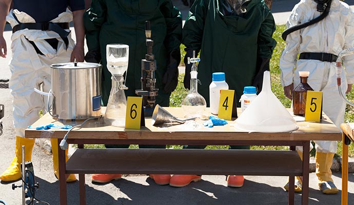 Clandestine lab cleanup hazmat remediation