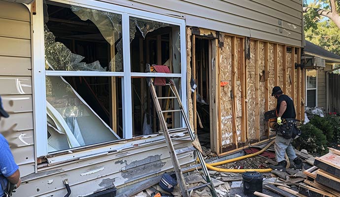Emergency disaster cleanup and structural repair