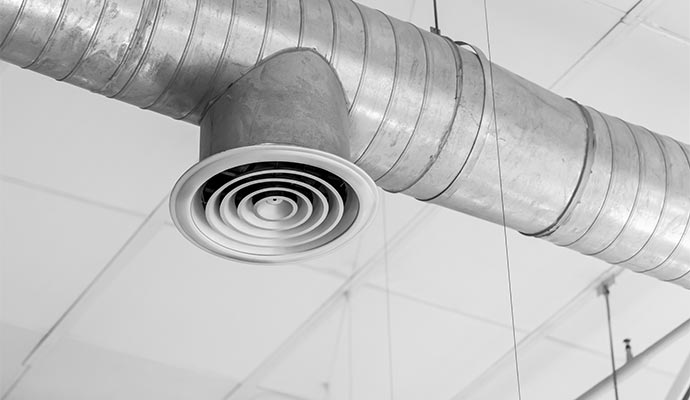 Commercial HVAC ductwork system