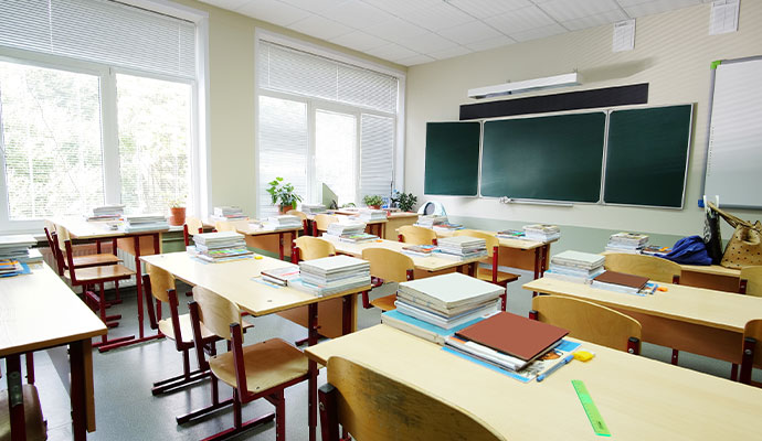 Inside of a class room