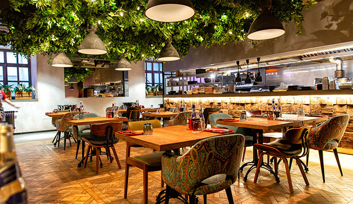 Inside of a restaurant