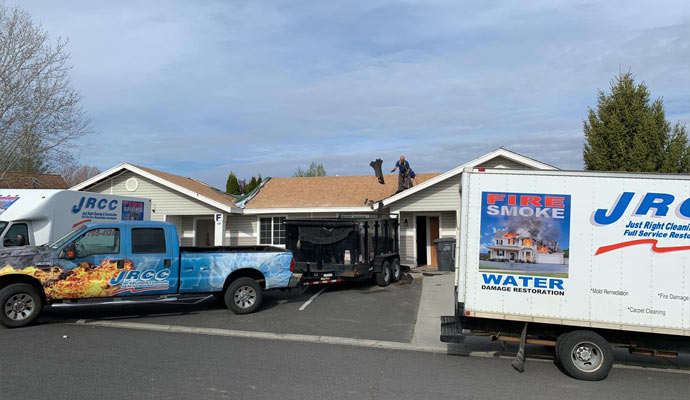 Just Right Cleaning & Construction service vehicle