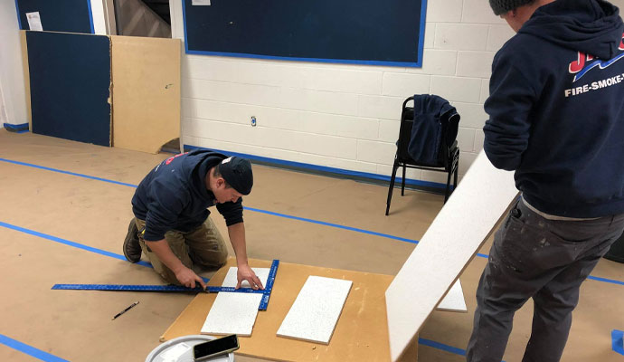 Just Right Cleaning & Construction team at work