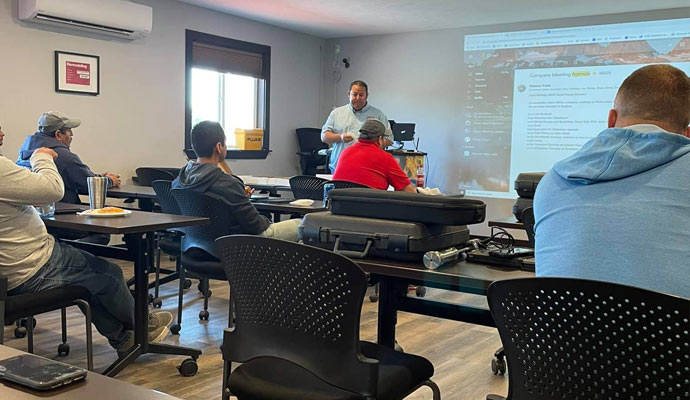 Just Right Cleaning & Construction team training session