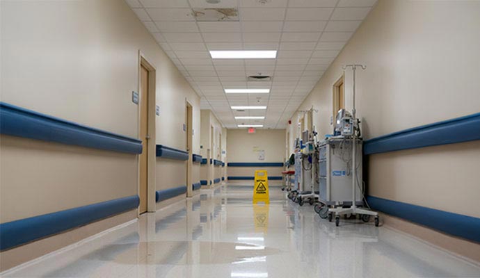 Standing water on the floor