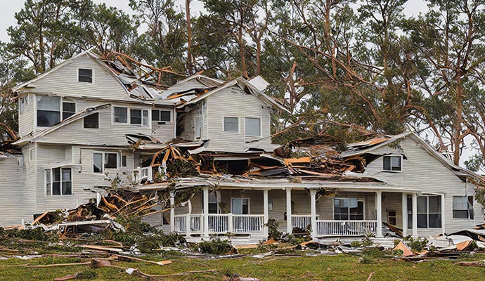 Tornado structural damaged