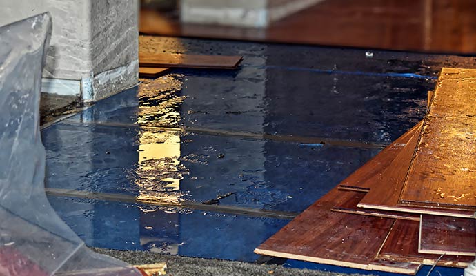 Restoration for Wood Floor Damage from Leaks in Yakima