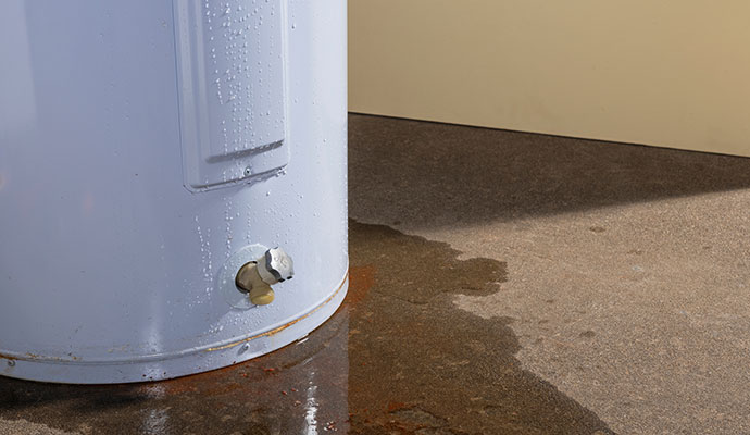 Water leaks from appliance