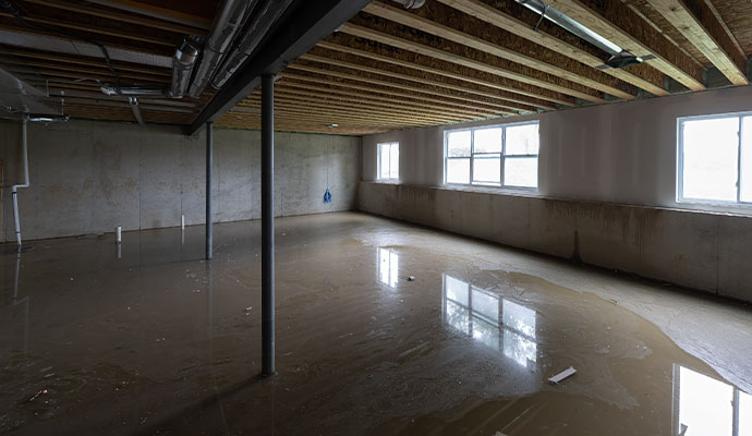 Basement flood water